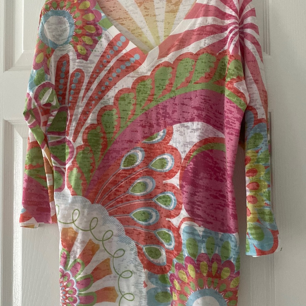 Before+ Again  3/4 sleeve summer shirt, v neck NWOT